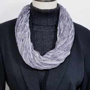 Soft Velour Chunky Velvet Infinity Scarves Gray